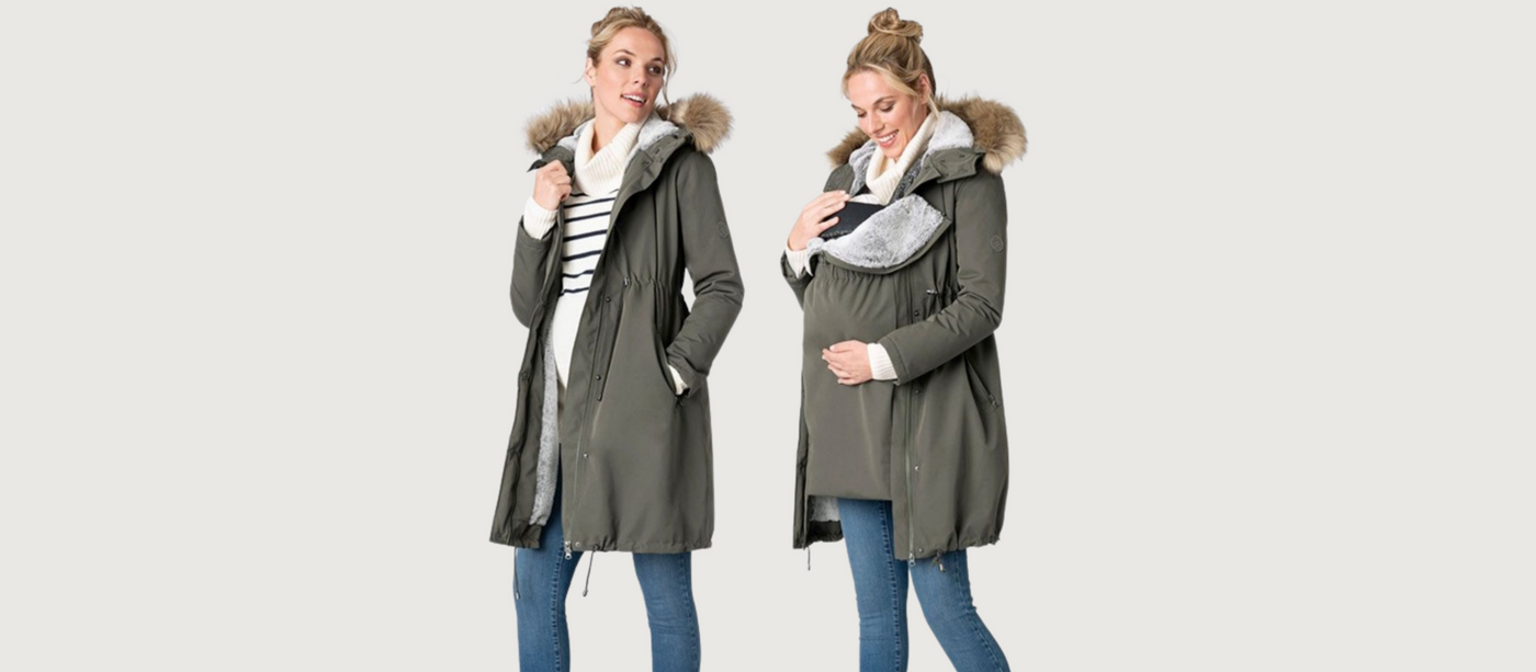 Baby-wearing jackets, maternity jacket inserts, maternity coat extensions, maternity jackets, maternity clothing Canada, baby wearing coats. 