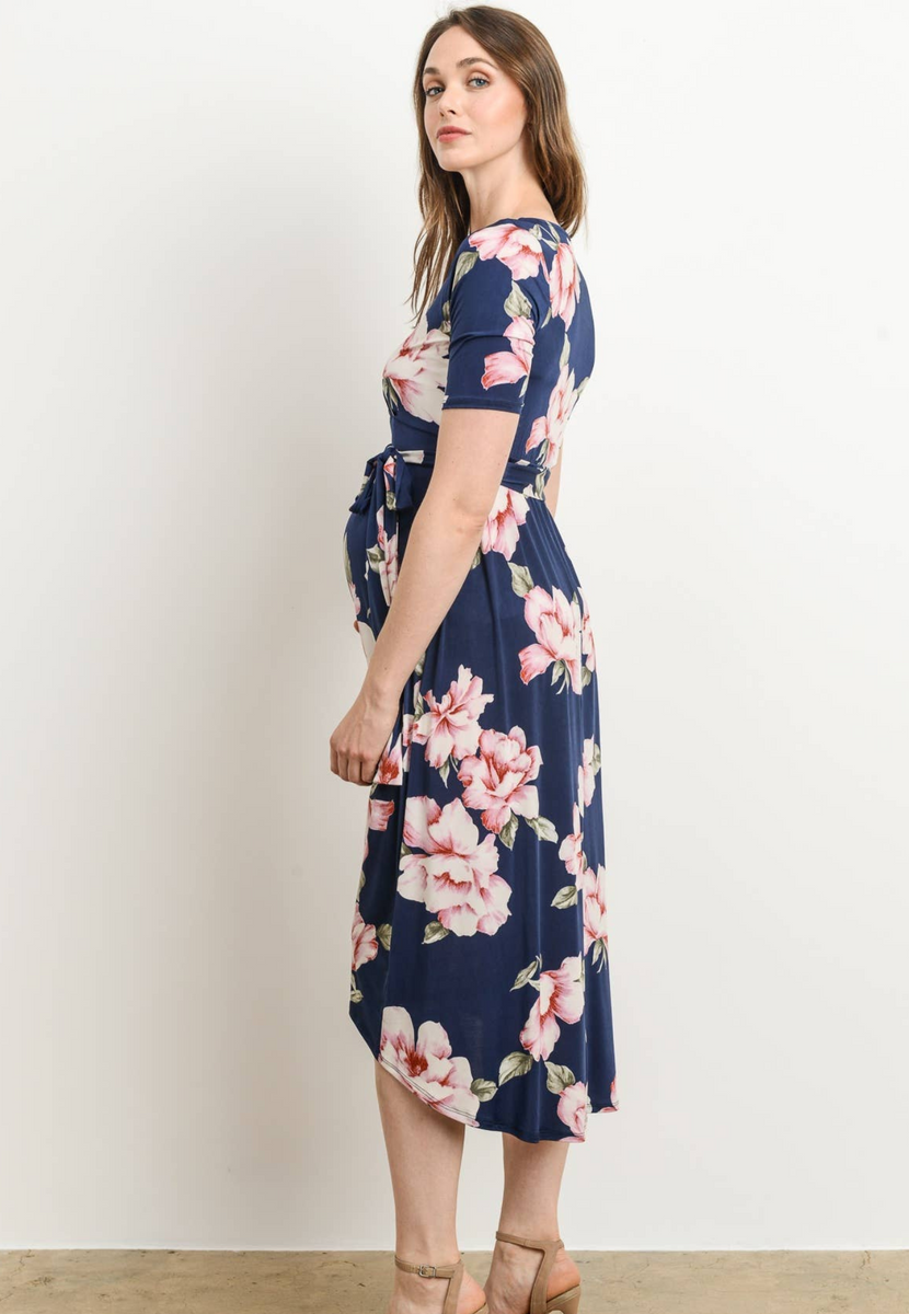 Ella Bella Maternity Floral Print HighLow Maternity Nursing Wrap