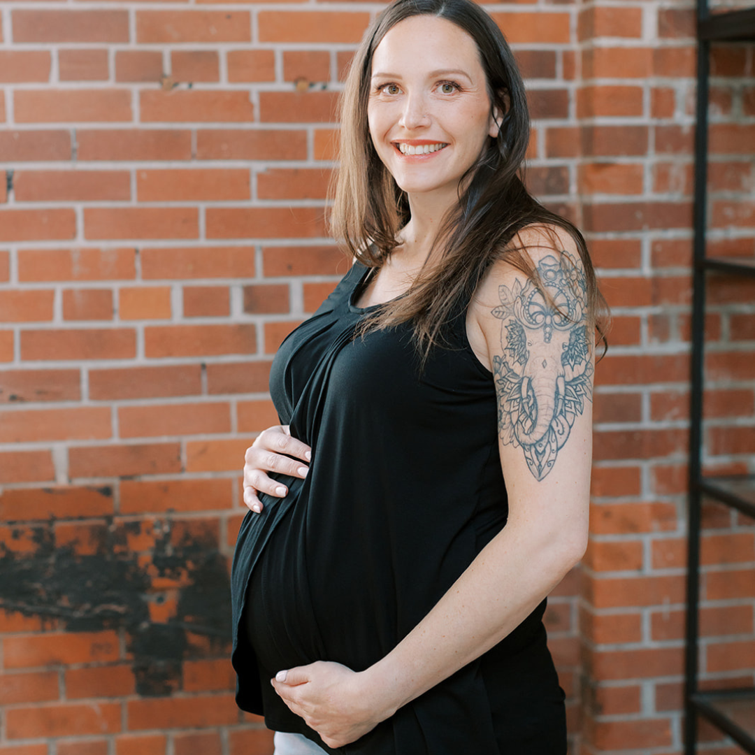Black Maternity Tank Tops