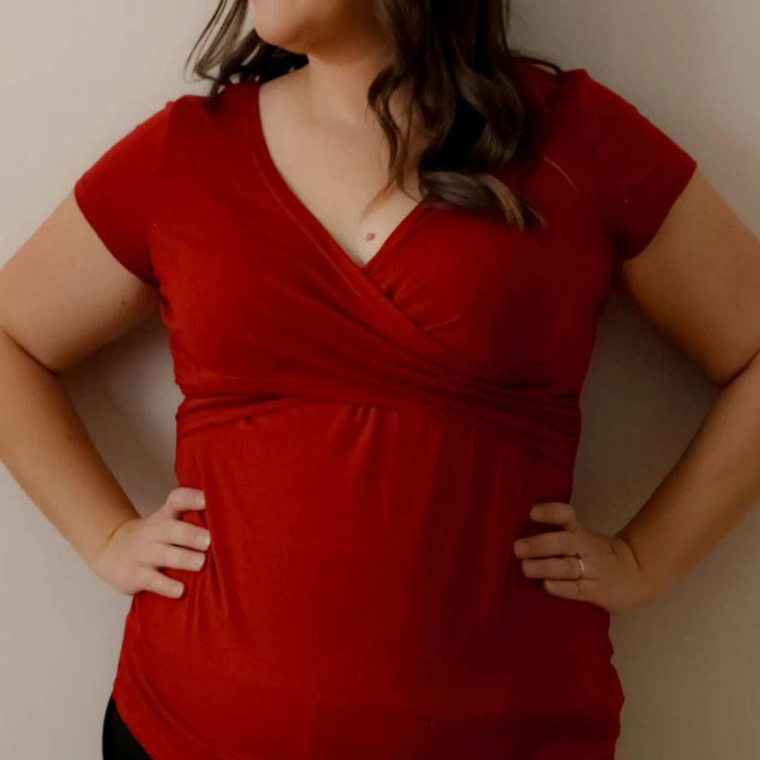 Red Nursing Tops