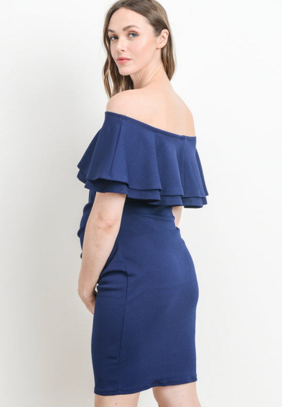 Ella Bella Maternity | Double Ruffle Off Shoulder Dress | Canada Ella Bella Maternity | Double Ruffle Off Shoulder Dress | Canada