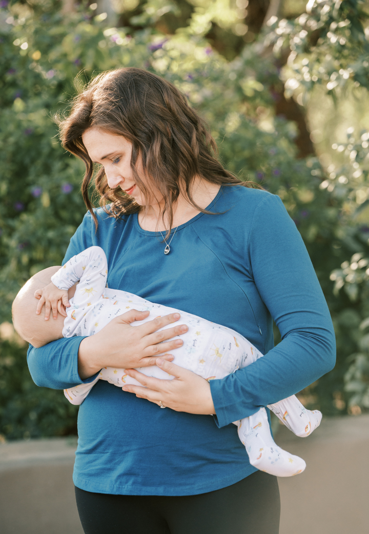 Zoe Zipper Long Sleeve Nursing Top