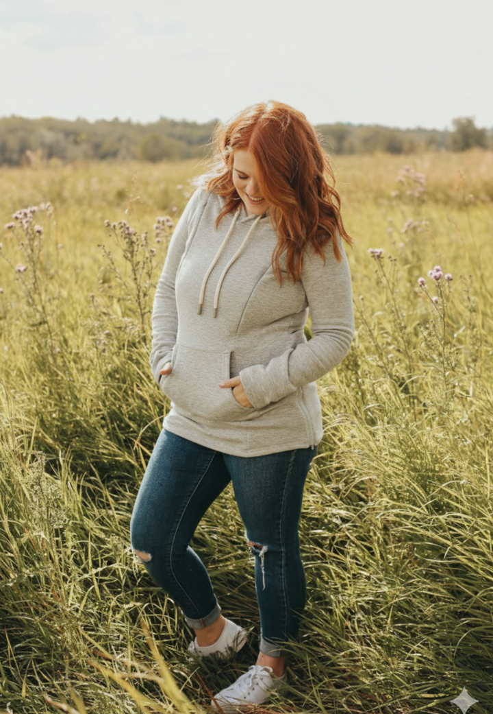 Frankie Fleece Lined Maternity and Nursing Hoodie