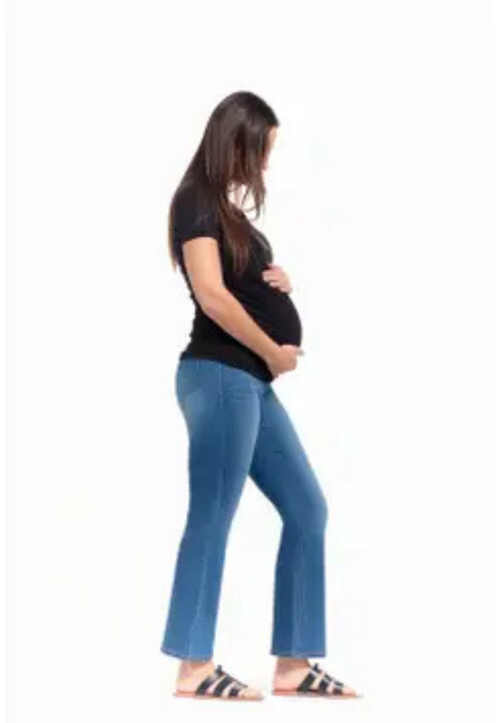 30" Maternity Slim Boot Jean w/ Bellyband in Tobias