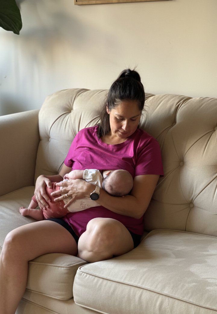 Tori Full Zip Short Sleeve Nursing Tee Shirt