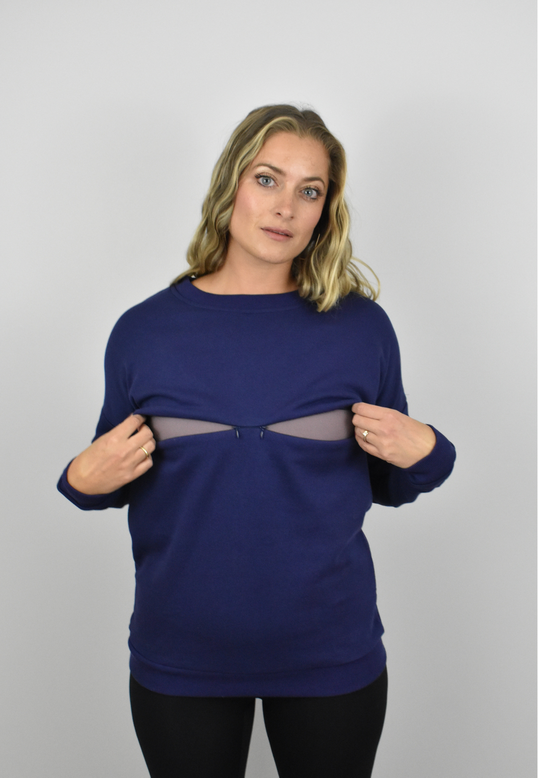 We have created this adorable pullover sweatshirt that's comfortable, maternity friendly, has easy nursing access from both sides.  Maternity clothing Canada.  Nursing clothing Canada. 