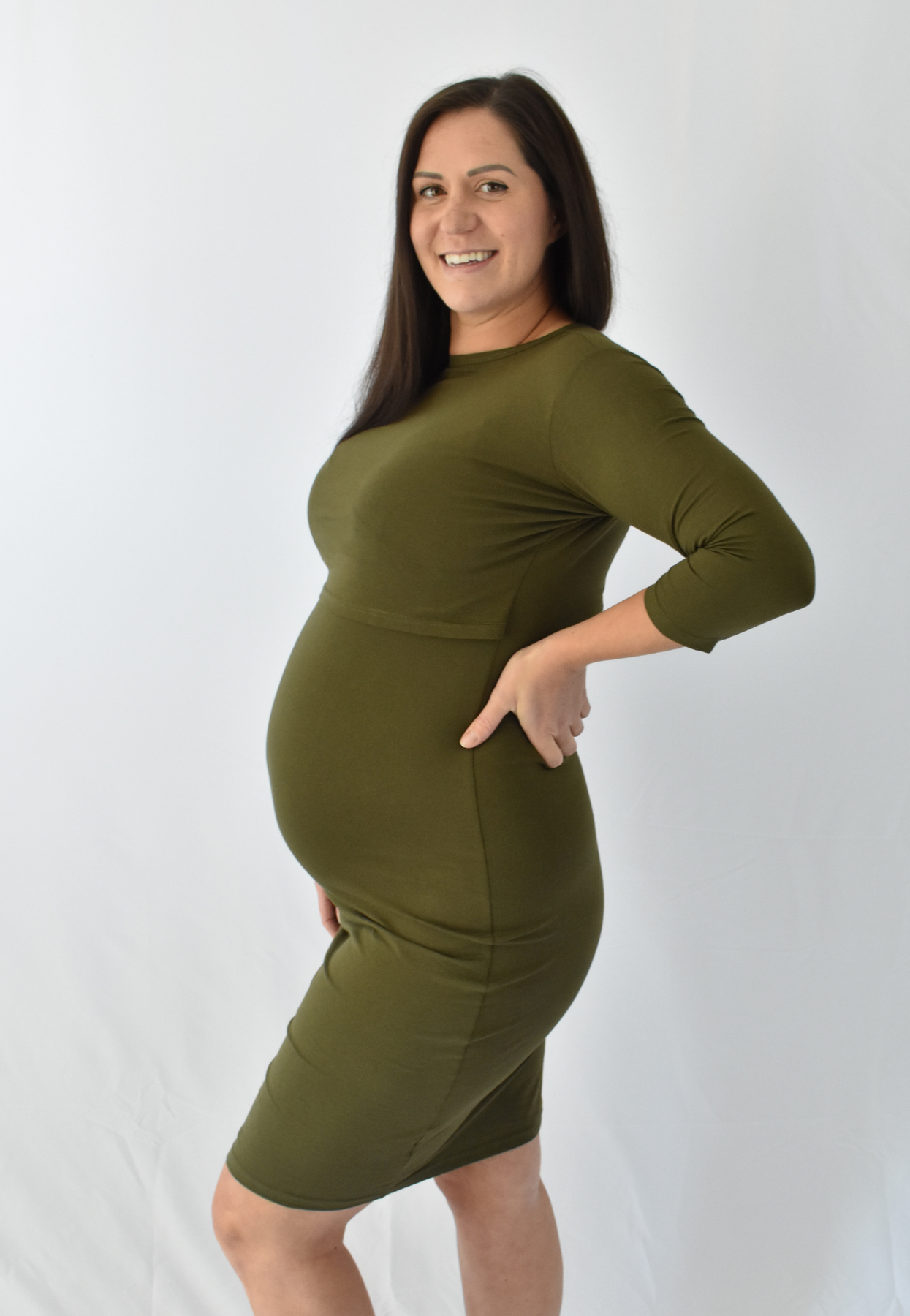 Ella Bella Nursing, Taryn 3/4 Sleeve Maternity & Nursing Dress